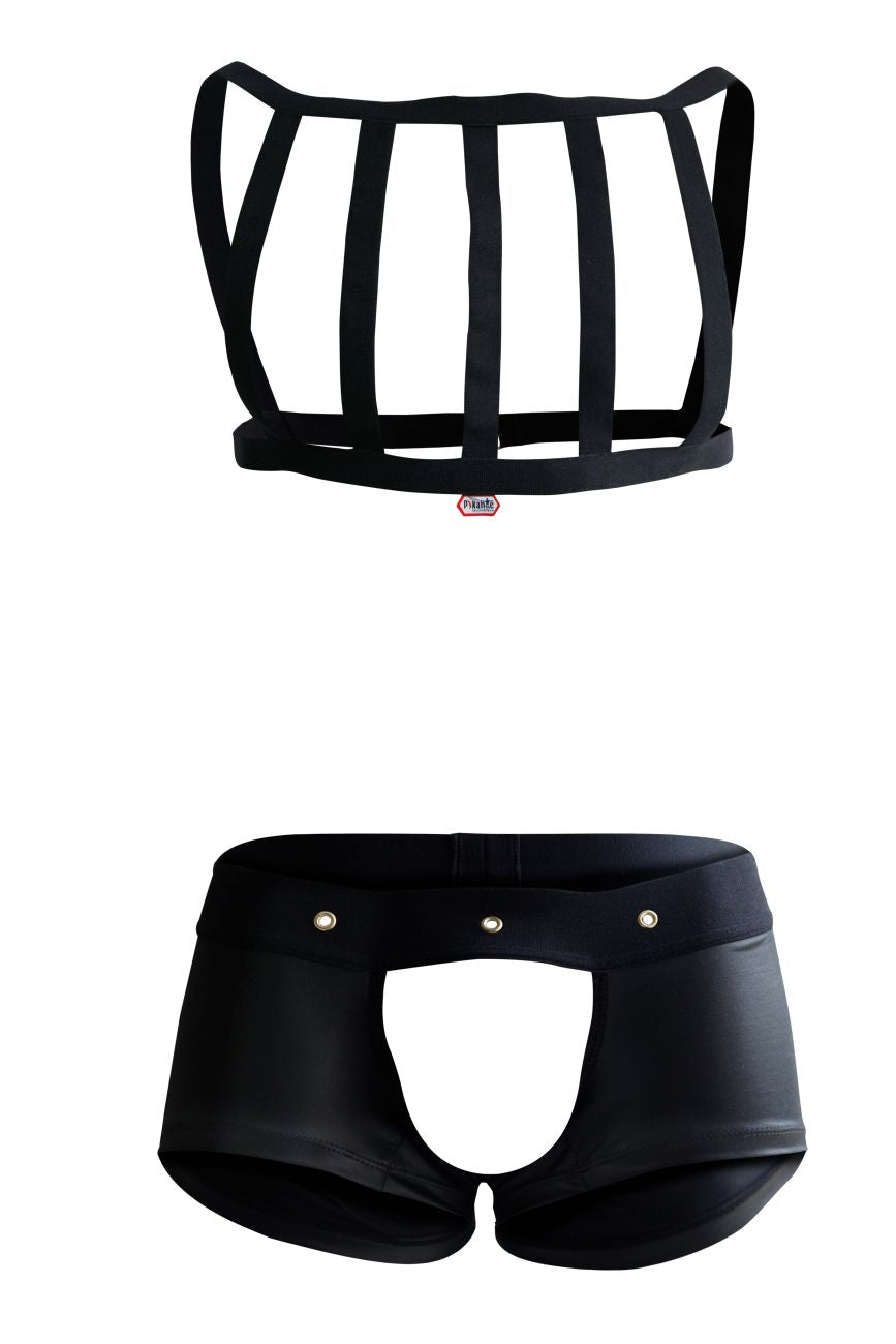 Pikante Men's Underwear PIK 1086 Hard Harness Jockstrap Color Black