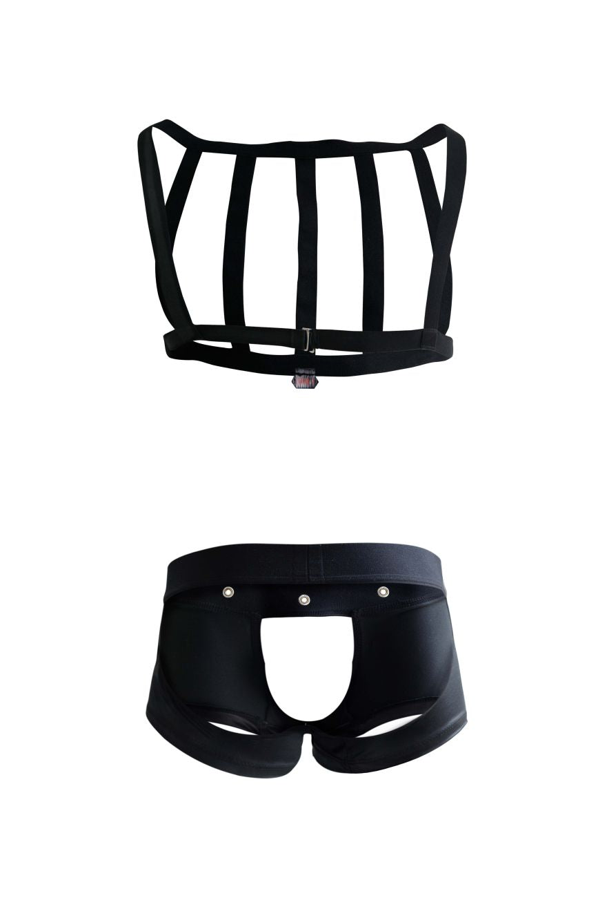 Pikante Men's Underwear PIK 1086 Hard Harness Jockstrap Color Black