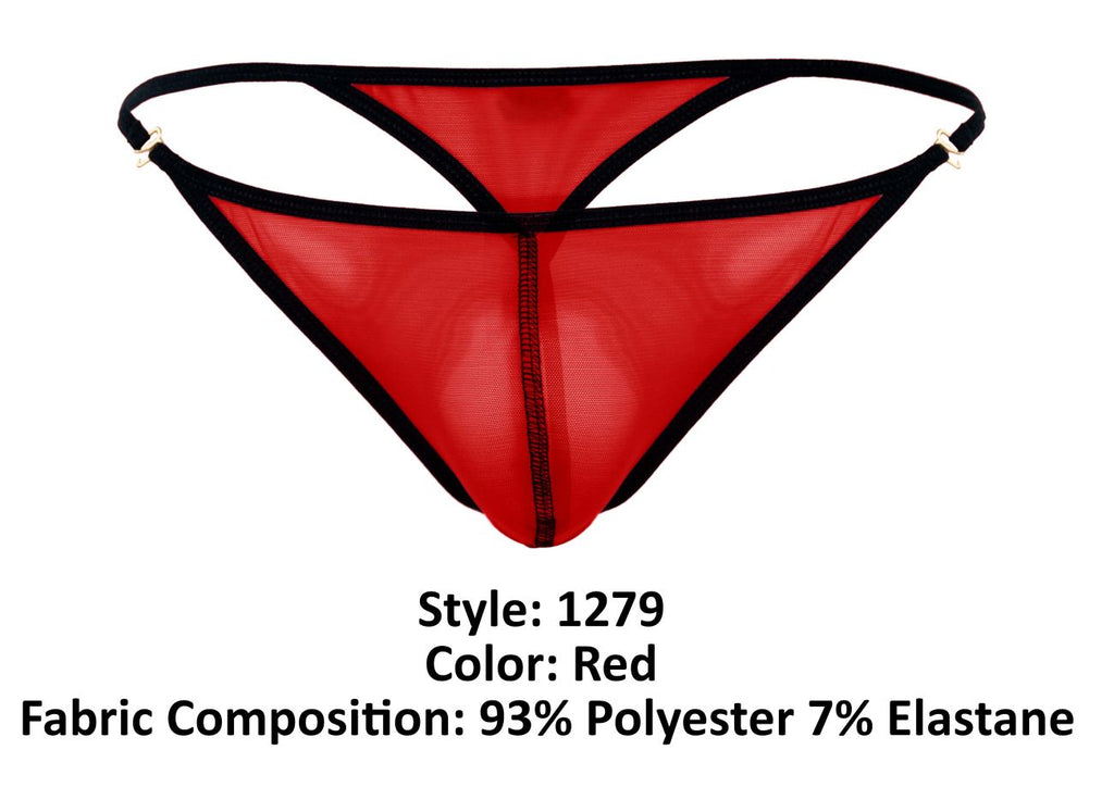 Pikante Men's Underwear PIK 1279 Sonar Thongs Color Red