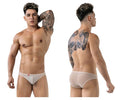 Pikante Men's Underwear PIK 1822 Luxury Briefs Color Beige Mesh