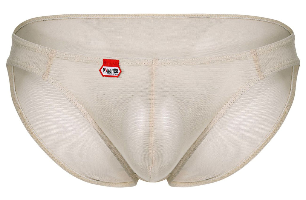 Pikante Men's Underwear PIK 1822 Luxury Briefs Color Beige Mesh