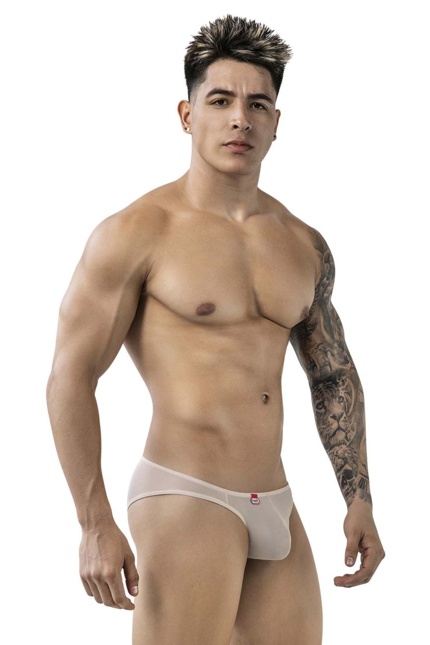 Pikante Men's Underwear PIK 1822 Luxury Briefs Color Beige Mesh