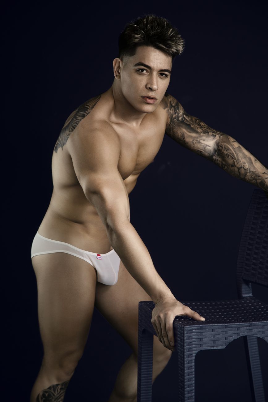Pikante Men's Underwear PIK 1822 Luxury Briefs Color Beige Mesh