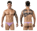 Pikante Men's Underwear PIK 1823 Luxury Thongs Color Lilac Mesh