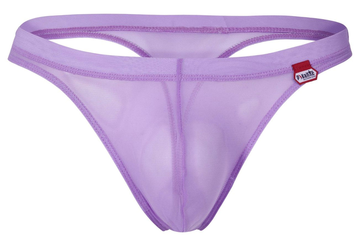 Pikante Men's Underwear PIK 1823 Luxury Thongs Color Lilac Mesh