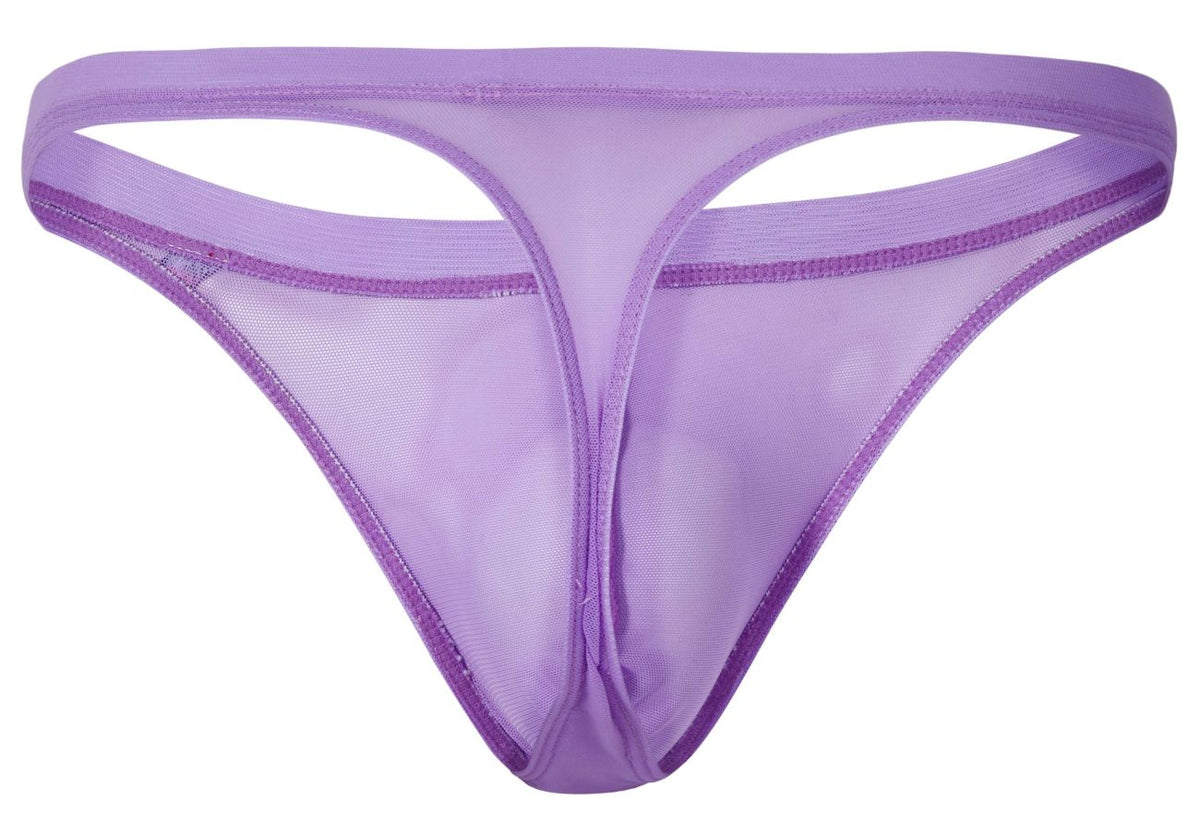 Pikante Men's Underwear PIK 1823 Luxury Thongs Color Lilac Mesh