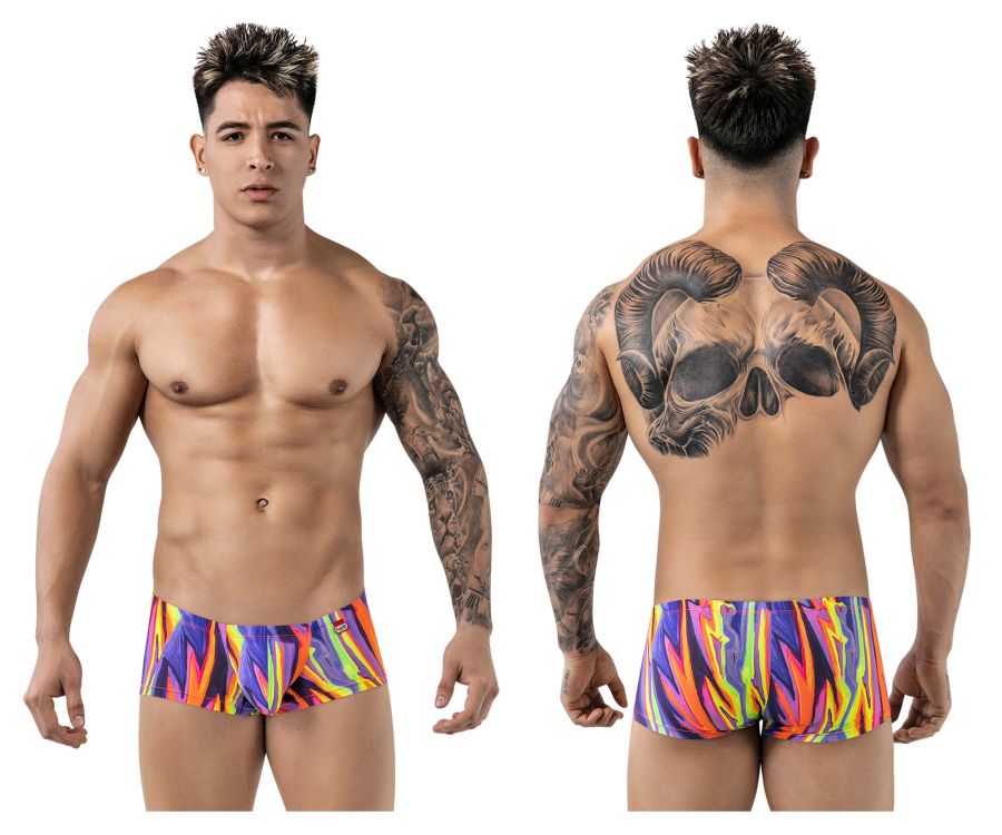 Pikante Men's Underwear PIK 1828 Abstract Trunks Color Purple