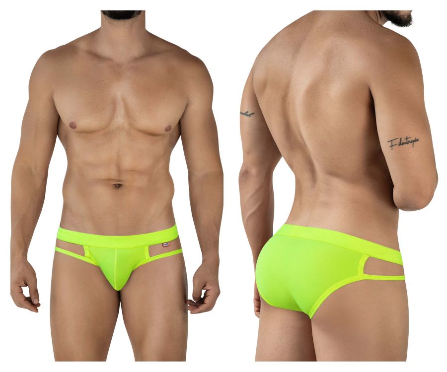 Pikante Men's Underwear PIK 2114 Lenox Briefs Color Neon Green
