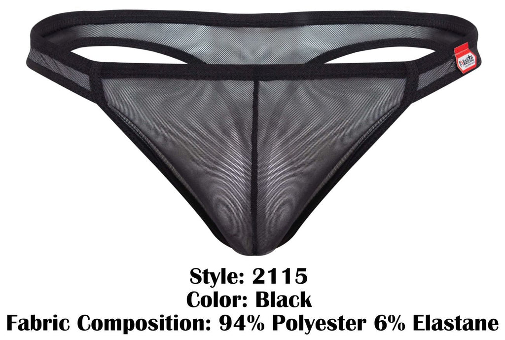 Pikante Men's Underwear PIK 2115 Amusing Thongs Color Black