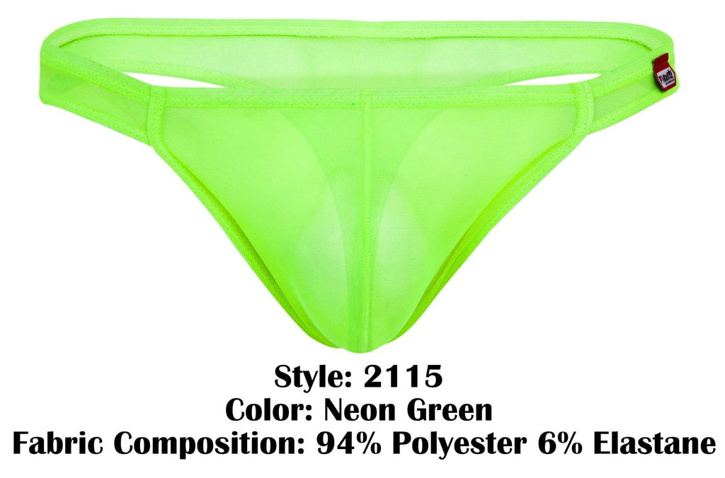 Pikante Men's Underwear PIK 2115 Amusing Thongs Color Neon Green