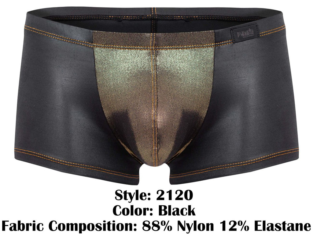 Pikante Men's Underwear PIK 2120 Gold Cup Trunks Color Black