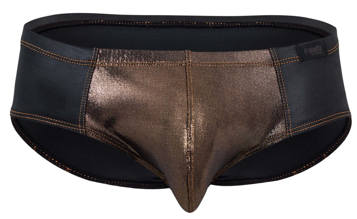 Pikante Men's Underwear PIK 2122 Gold Cup Briefs Color Black