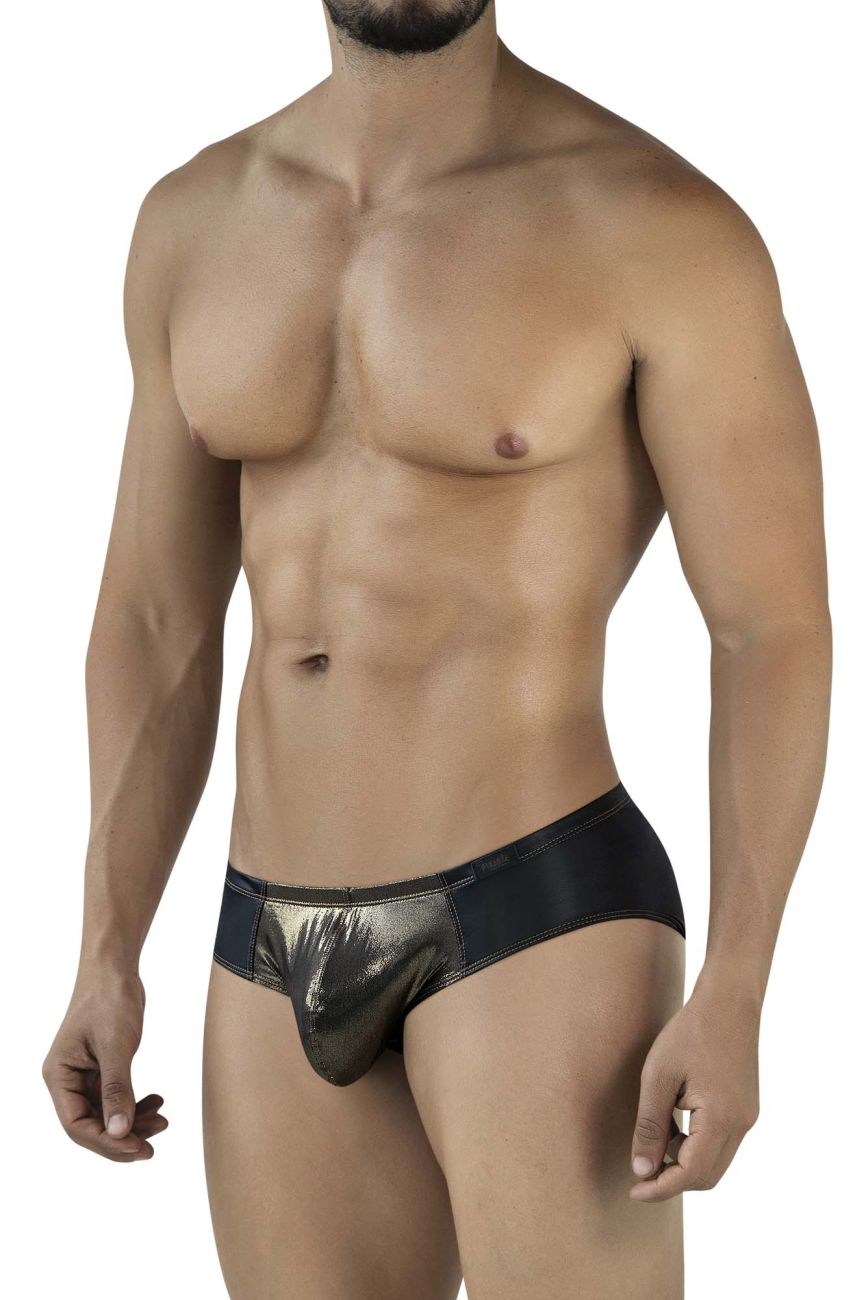 Pikante Men's Underwear PIK 2122 Gold Cup Briefs Color Black