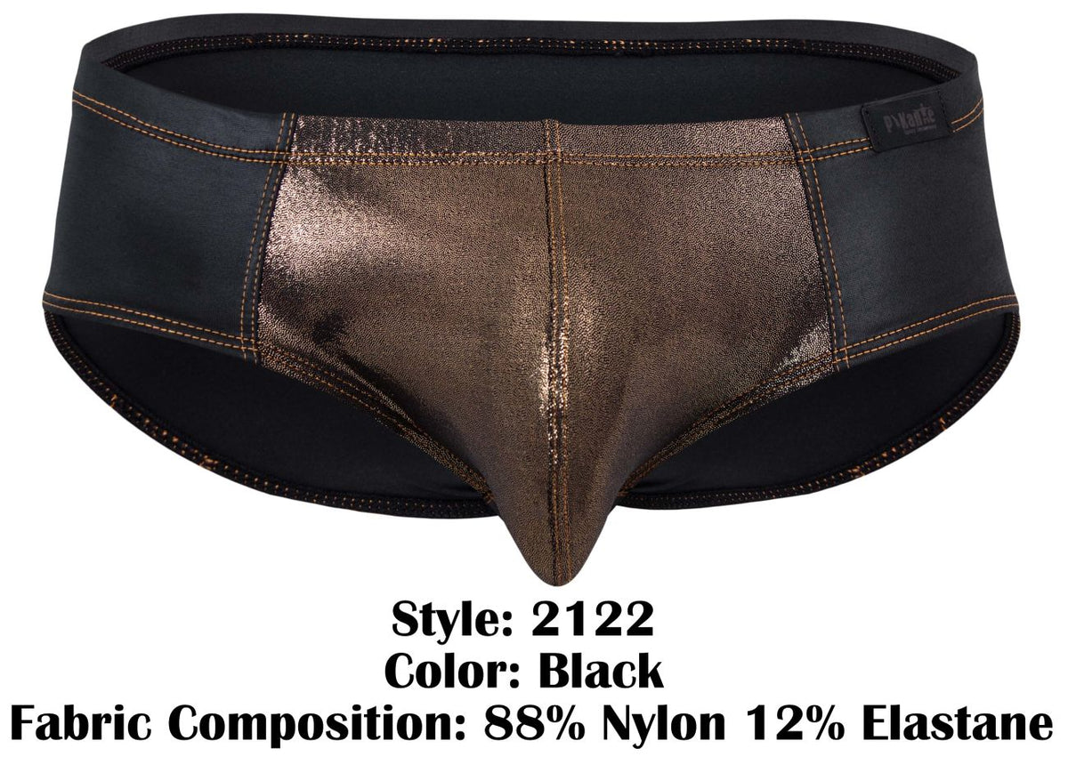 Pikante Men's Underwear PIK 2122 Gold Cup Briefs Color Black