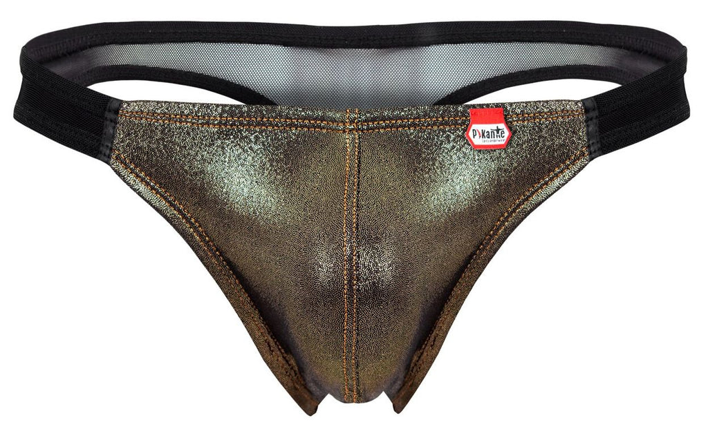 Pikante Men's Underwear PIK 2123 Gold Cup Thongs Color Black