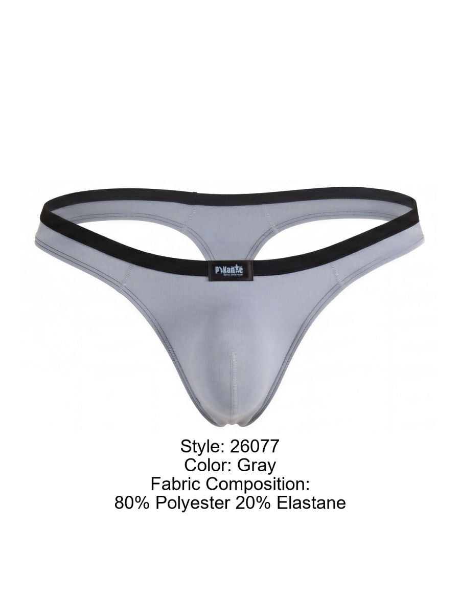 Pikante Men's Underwear PIK 26077 Isis Thongs Color Gray
