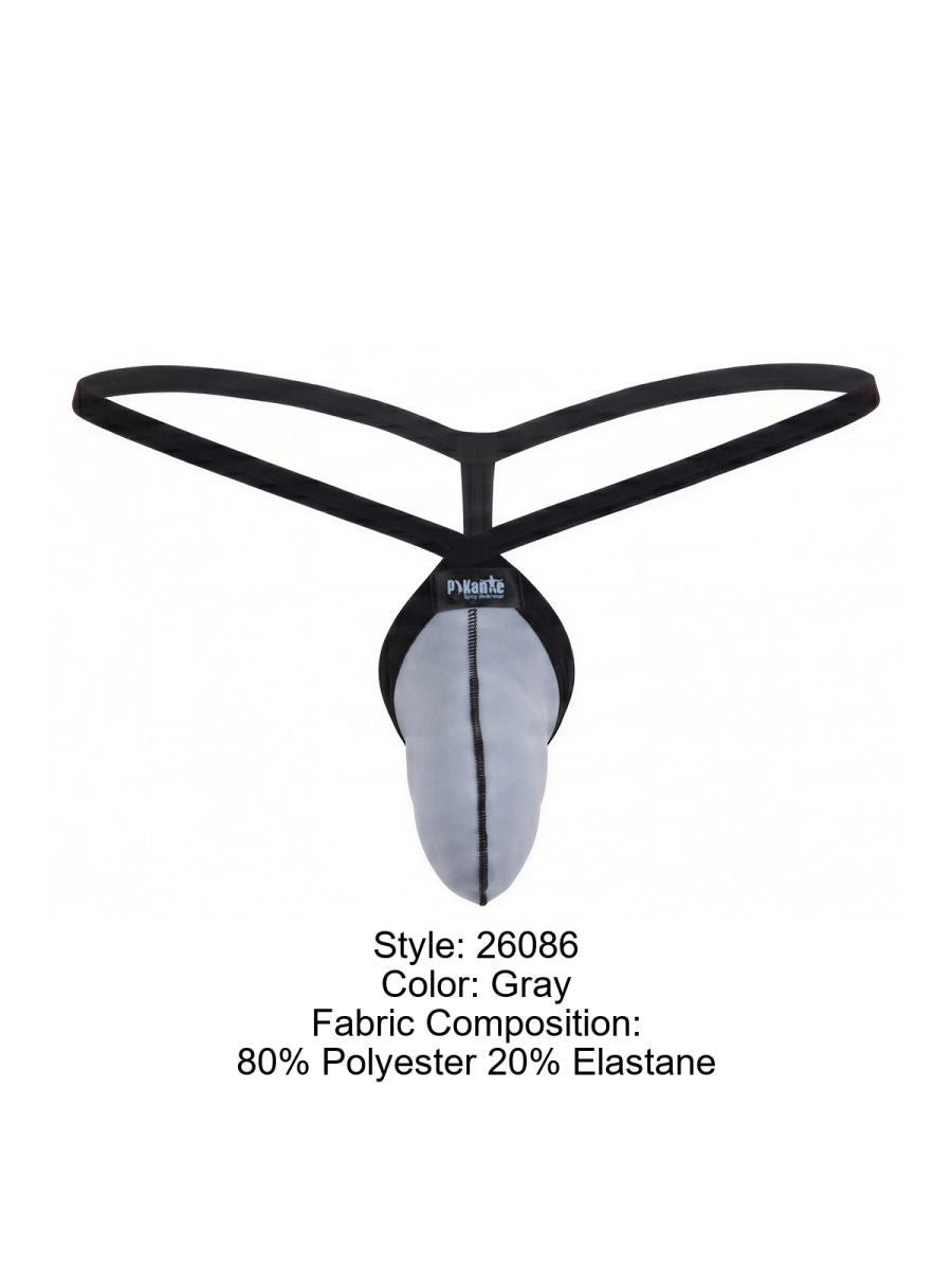 Pikante Men's Underwear 26086 Sensual Minimalist G-String Color Gray