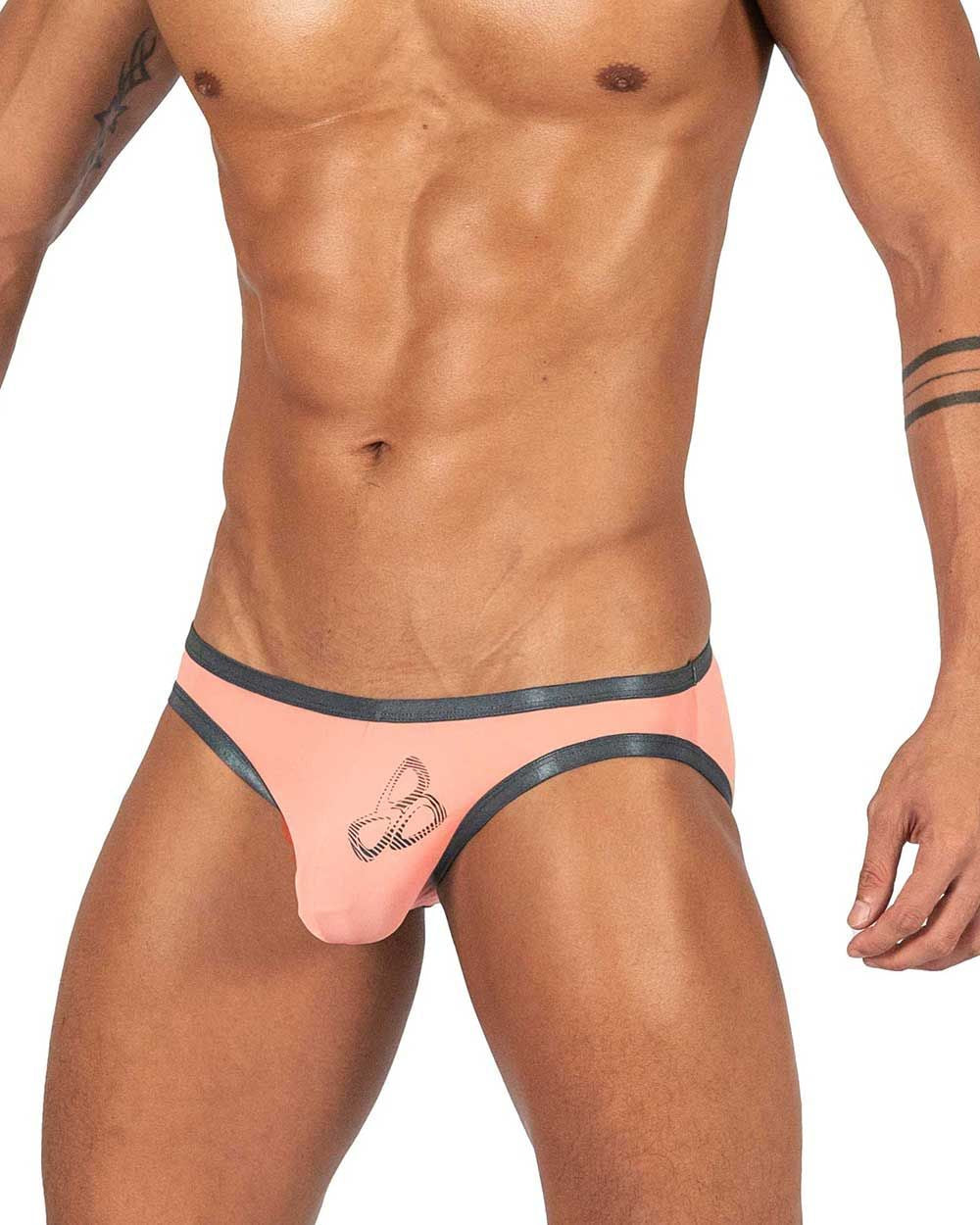 Private Structure Men's Underwear BRUT4393 Bare Bikini Color Orange