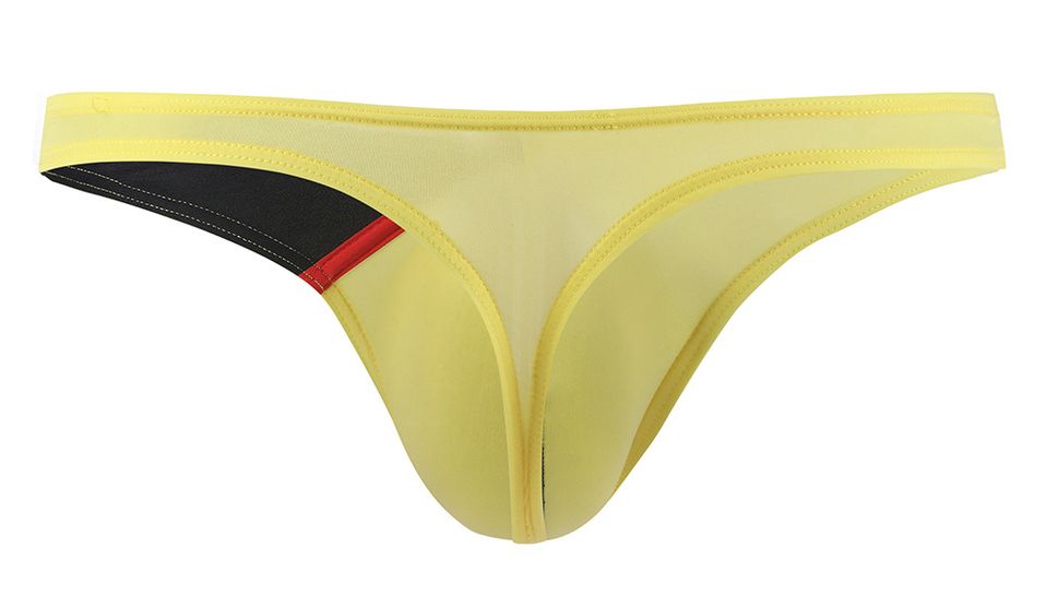 Private Structure Men's Underwear DGUY4025 Desire Glaze G-String Color Yellow