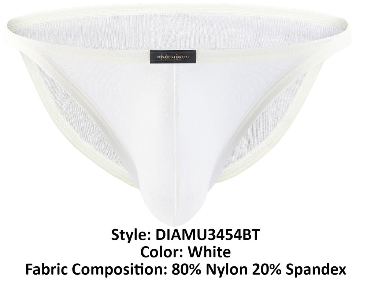 Private Structure Men's Underwear DIAMU3454BT Desire Intima Low Rise Bikini Color White