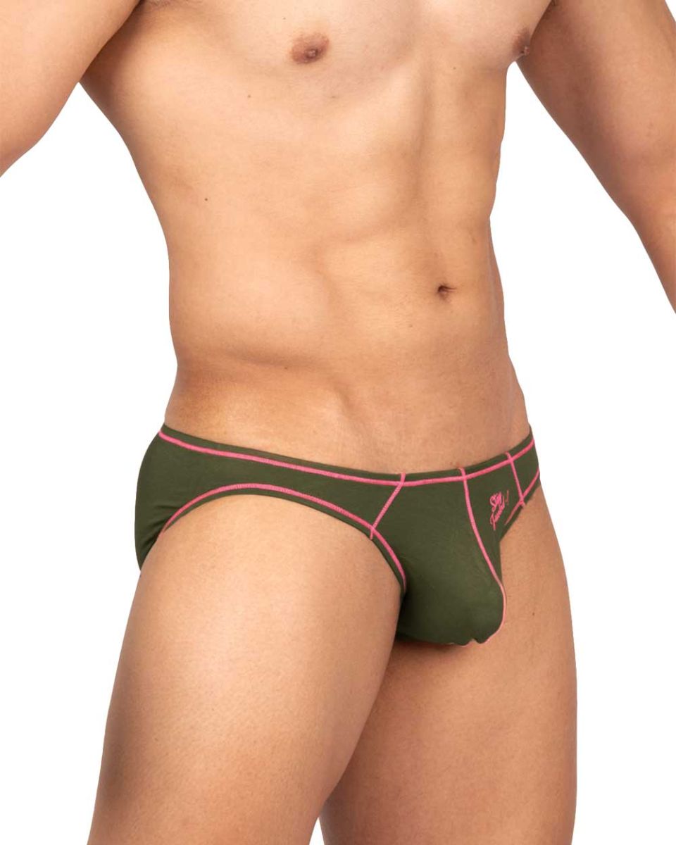 Private Structure Men's Underwear EPUS4563 Prime Eutopia Bikini Brief Color Olive