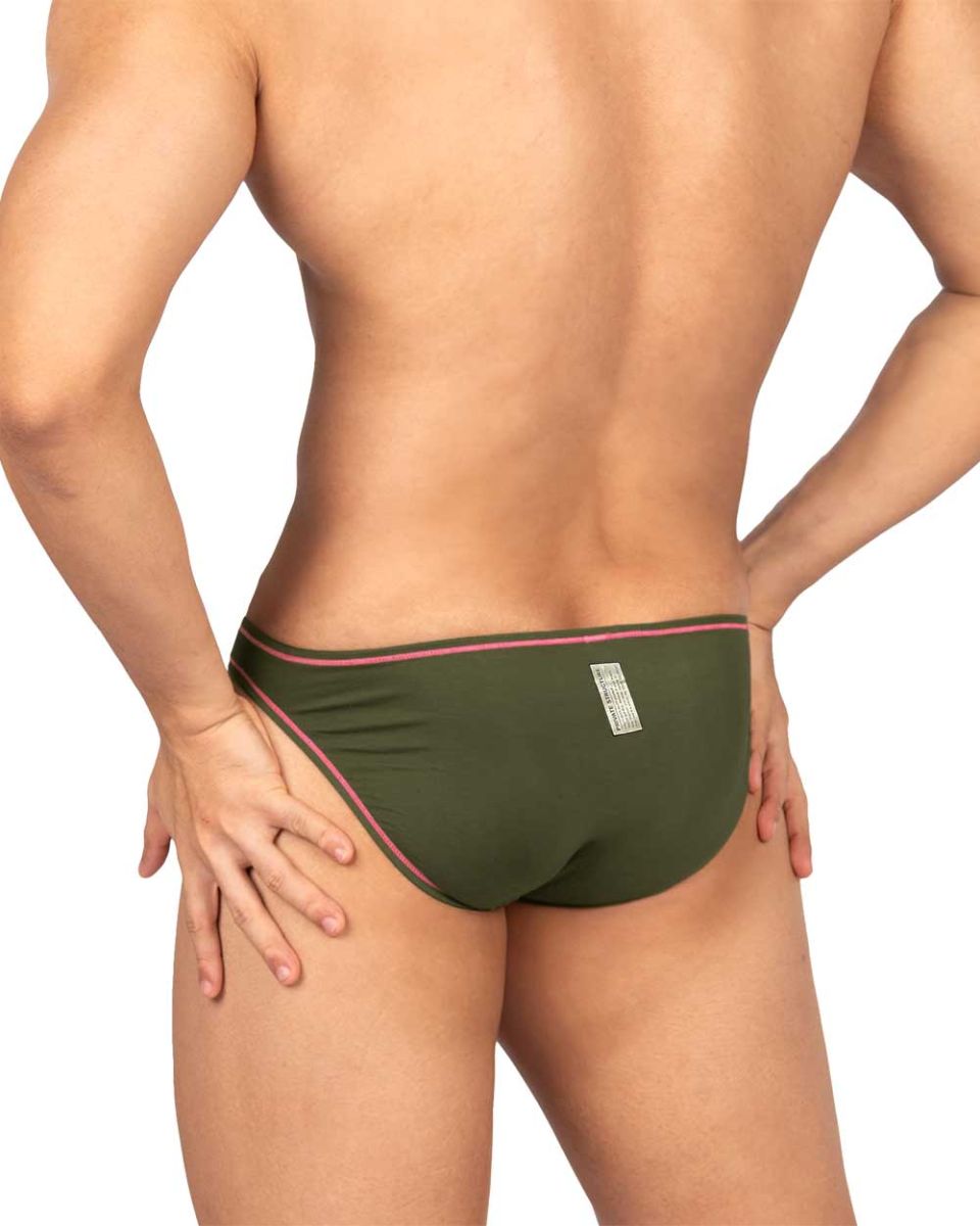 Private Structure Men's Underwear EPUS4563 Prime Eutopia Bikini Brief Color Olive