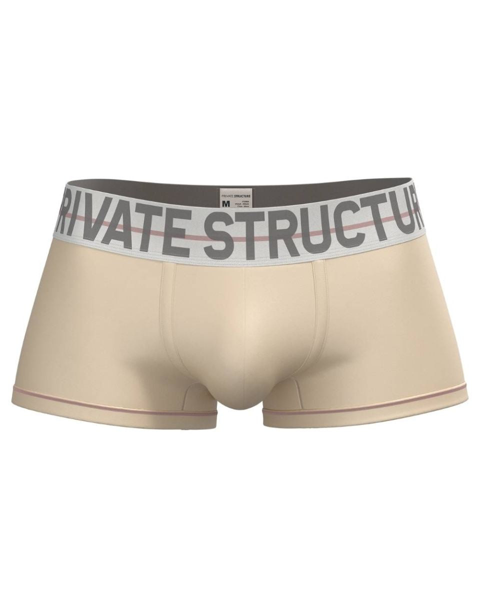 Private Structure Men's Underwear MOUX4103 Mo Lite Mid Waist Trunk Color Cream