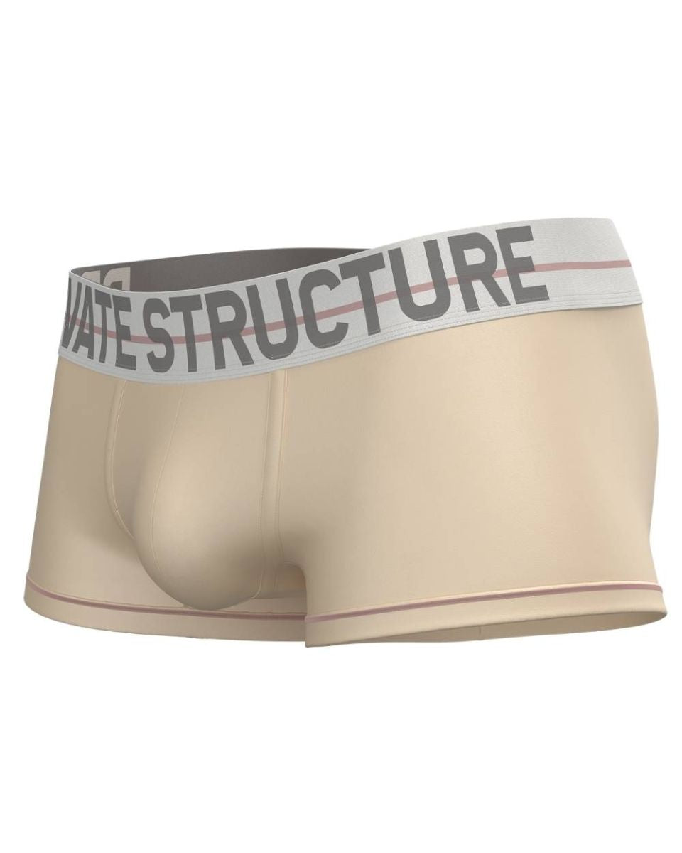 Private Structure Men's Underwear MOUX4103 Mo Lite Mid Waist Trunk Color Cream