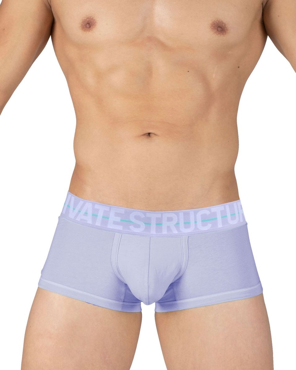 Private Structure Men's Underwear MOUX4103 Mo Lite Mid Waist Trunk Color Lilac