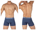 Private Structure Men's Underwear PBUT4380 Bamboo Mid Waist Boxer Briefs Color Citadel Blue