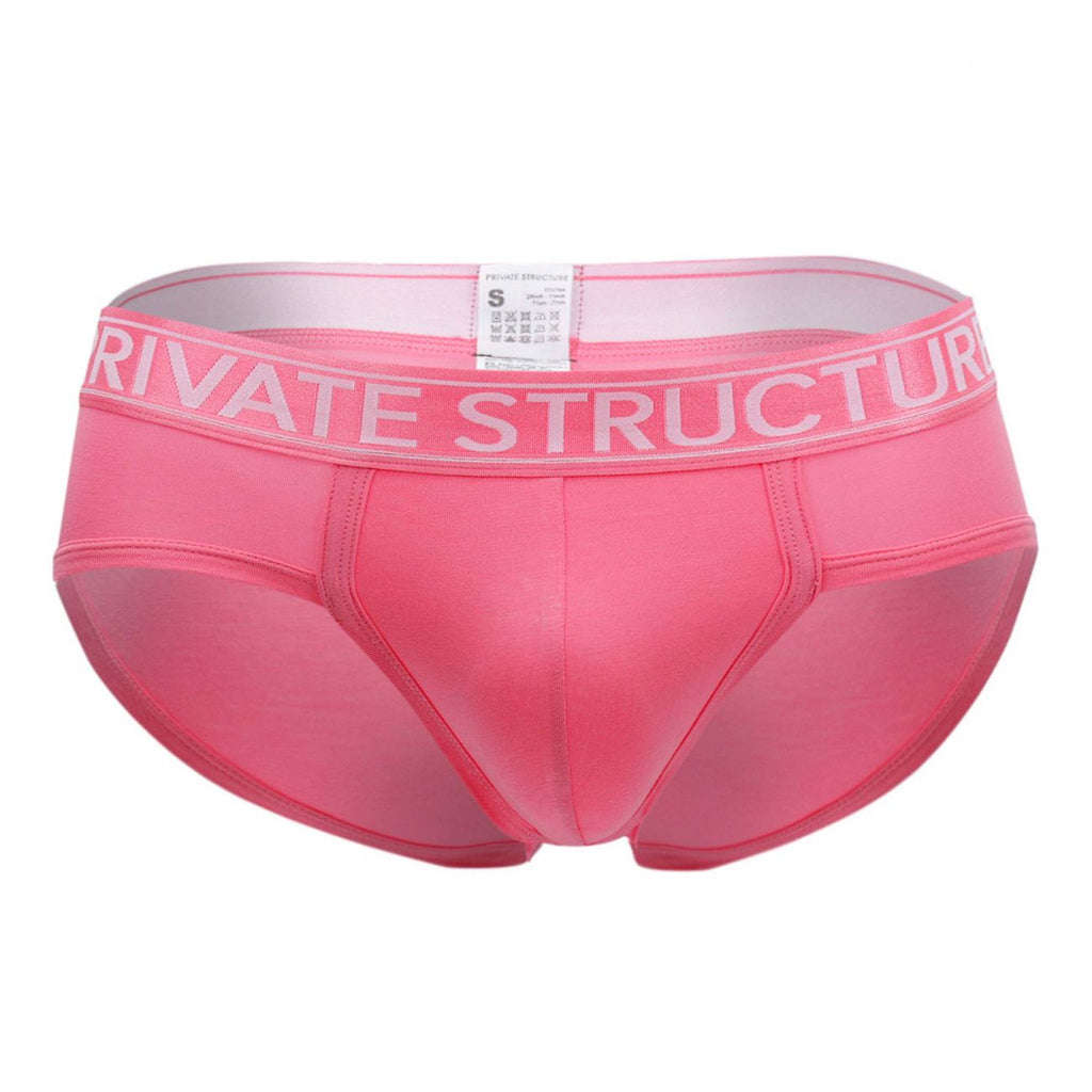 Private Structure Men's Underwear PBUZ3748 Platinum Bamboo Contour Briefs Color Blush