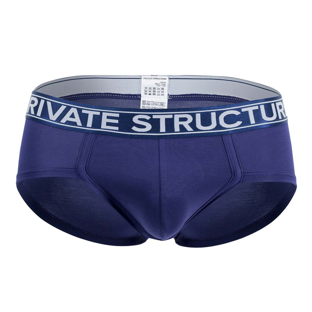 Private Structure Men's Underwear PBUZ3748 Platinum Bamboo Briefs Color Midnight Navy