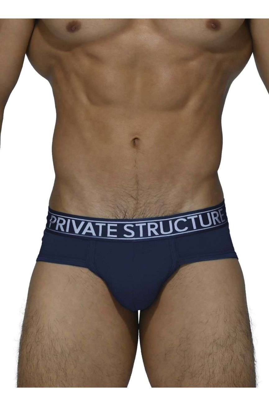 Private Structure Men's Underwear PBUZ3748 Platinum Bamboo Briefs Color Midnight Navy