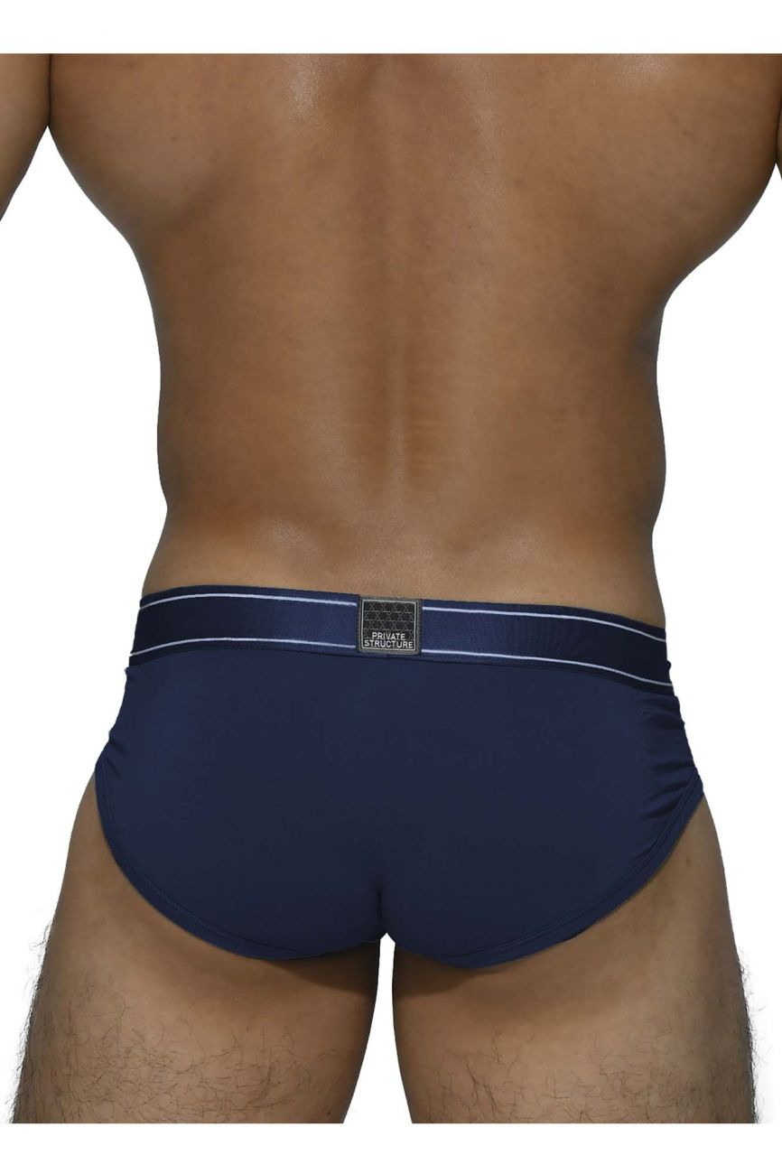 Private Structure Men's Underwear PBUZ3748 Platinum Bamboo Briefs Color Midnight Navy