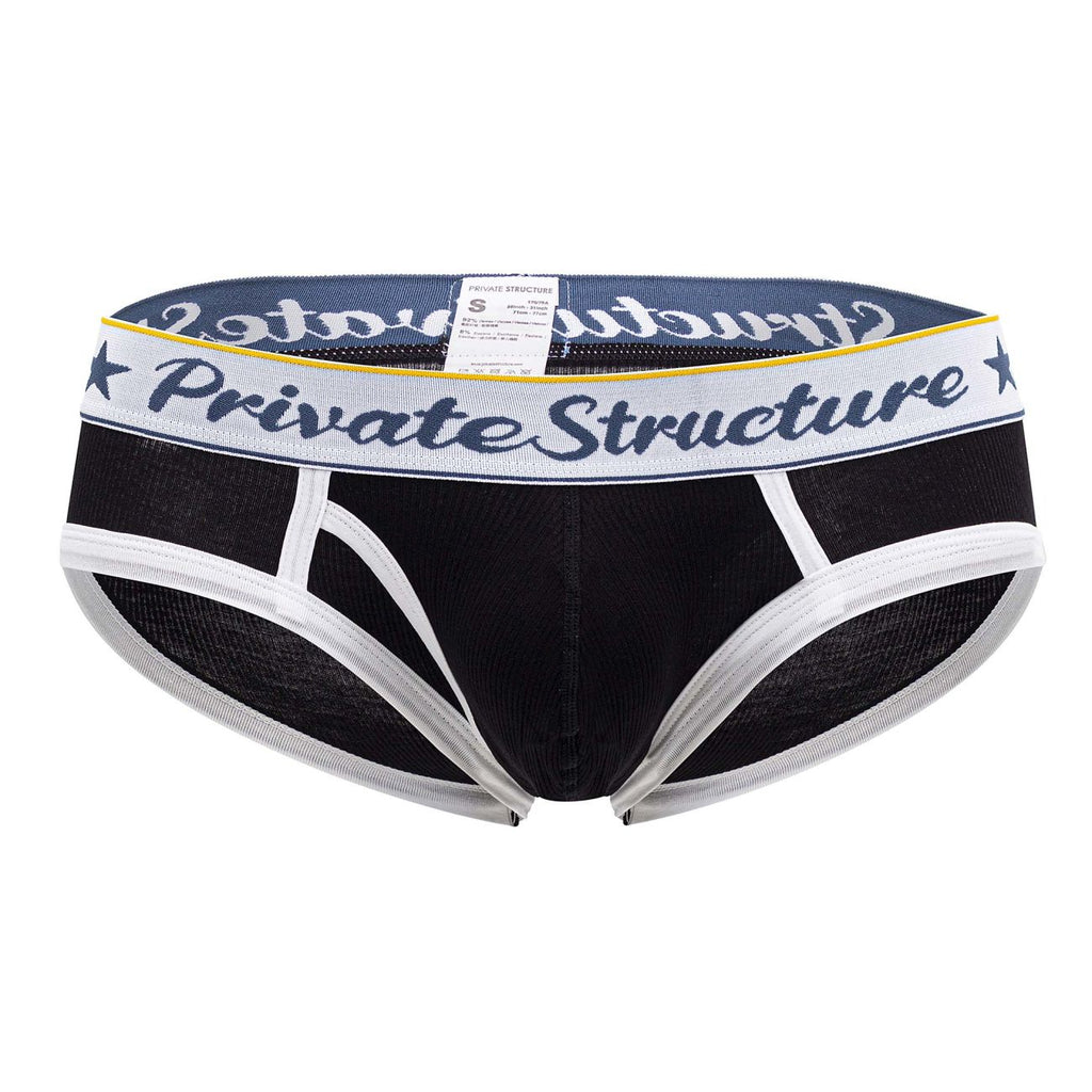Private Structure Men's Underwear SCUS4529 Classic Mid Waist Mini Briefs Color Black