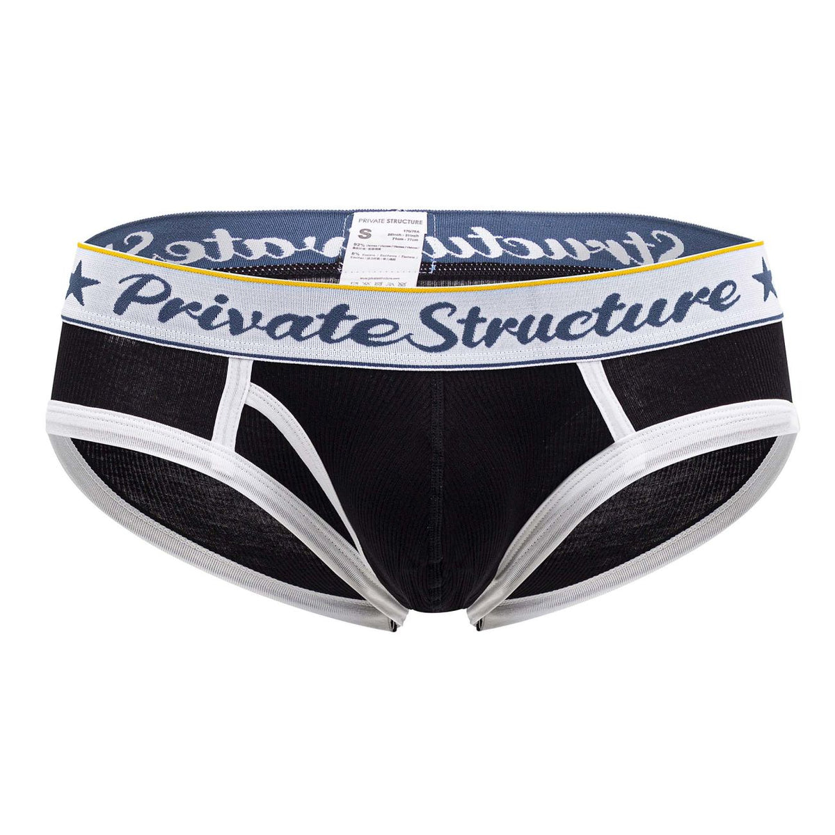 Private Structure Men's Underwear SCUS4529 Classic Mid Waist Mini Briefs Color Black