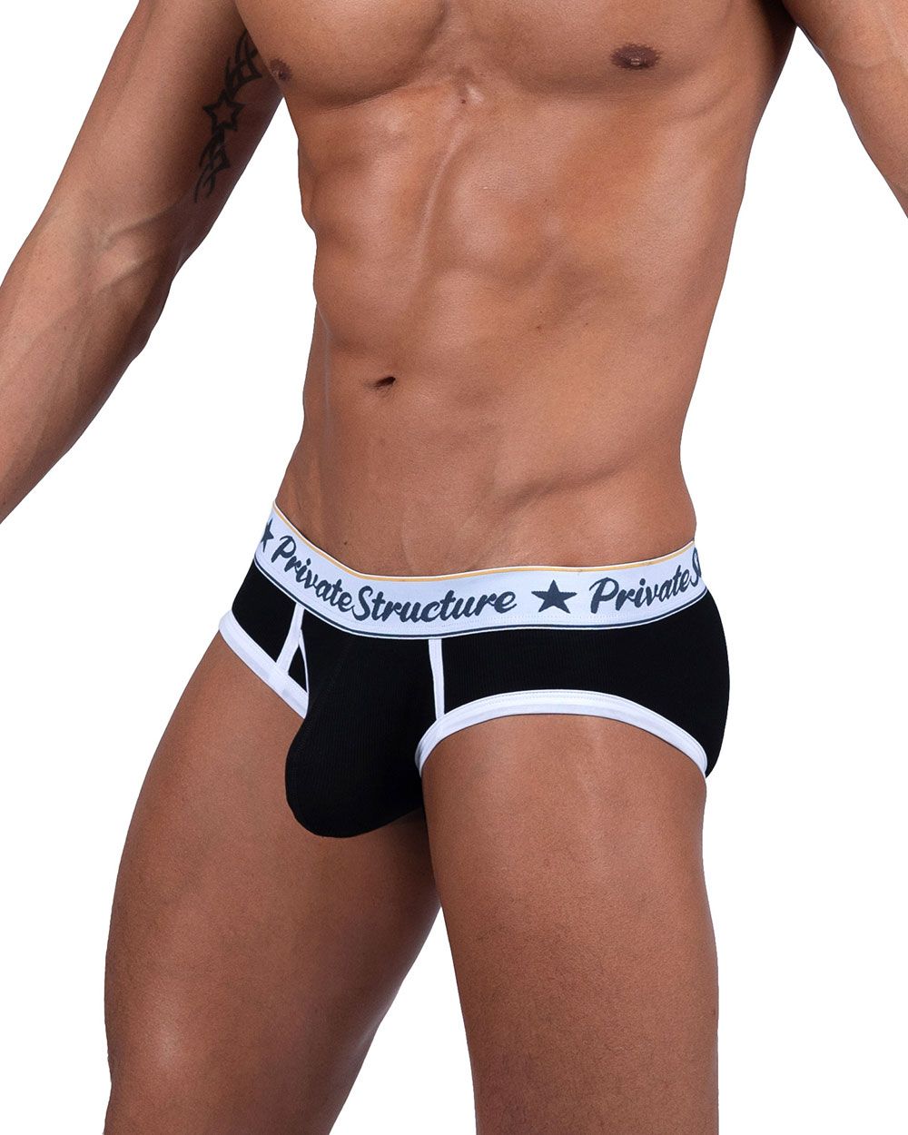 Private Structure Men's Underwear SCUS4529 Classic Mid Waist Mini Briefs Color Black