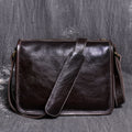 Retro Men Messenger Bag Full Grain Leather Men Shoulder Bag Men Crossbody Bag
