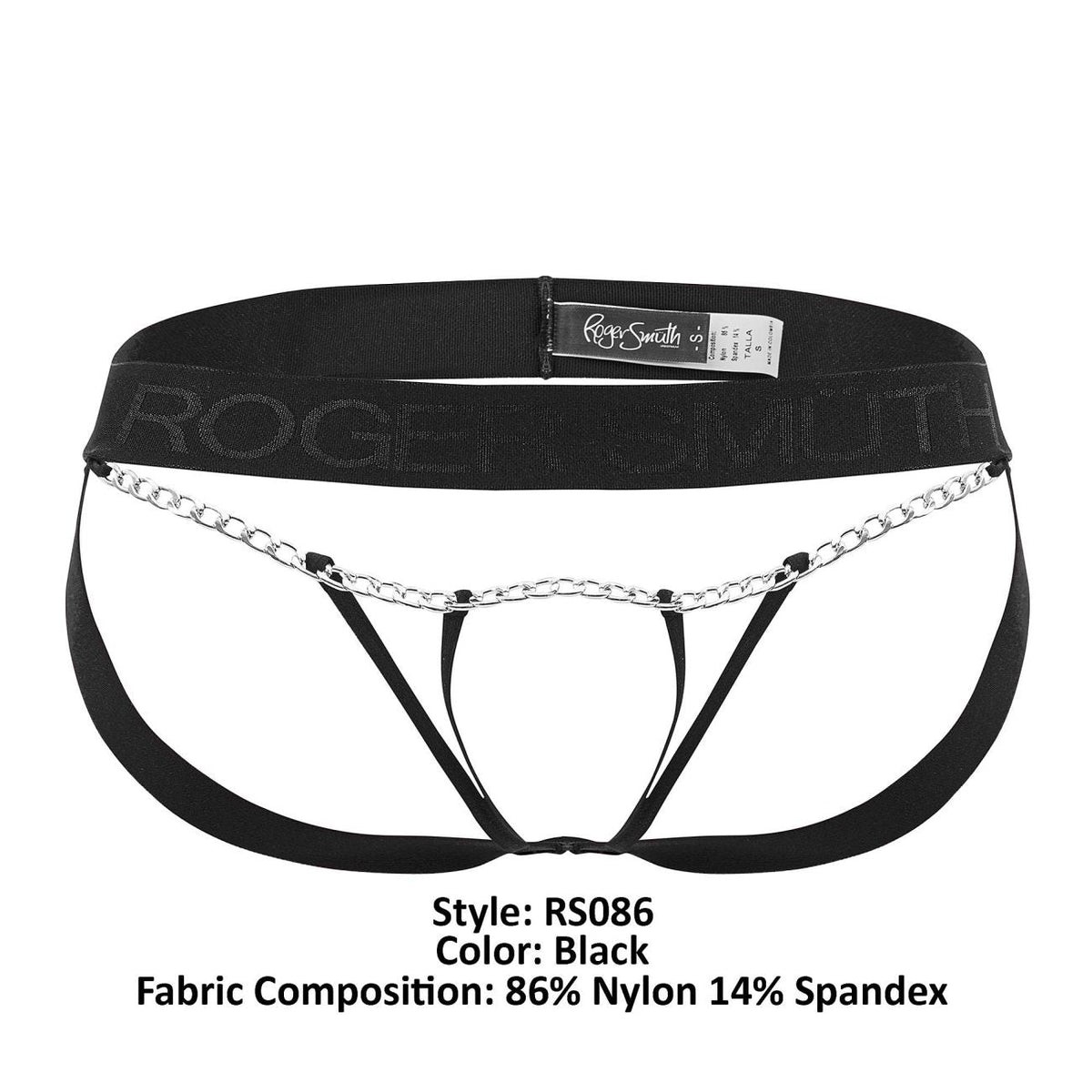 Roger Smuth RS086 Men's Underwear Jock-Thong Color Black