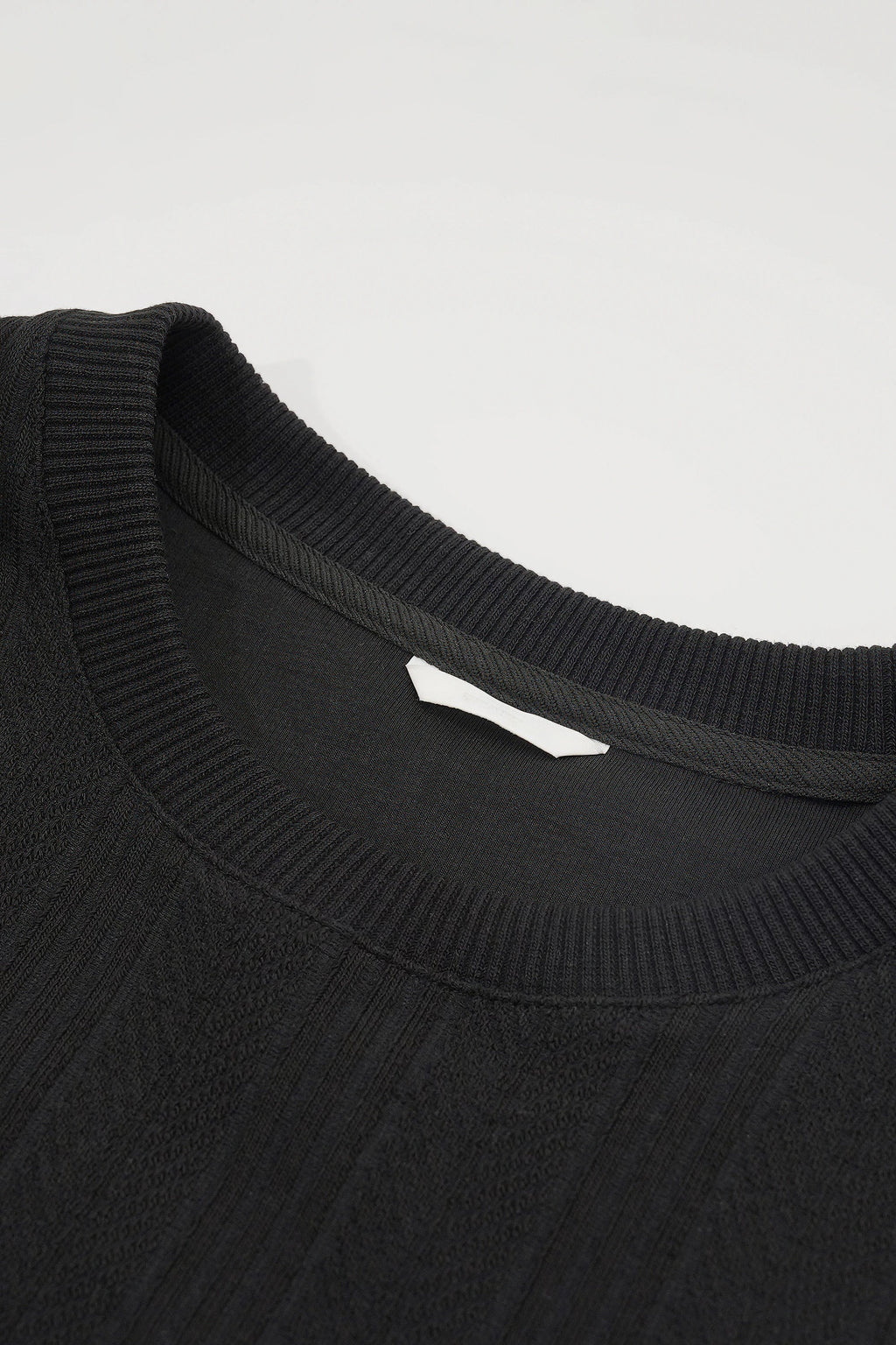 Men's Long Sleeve Knit Sweater with Textured Pattern