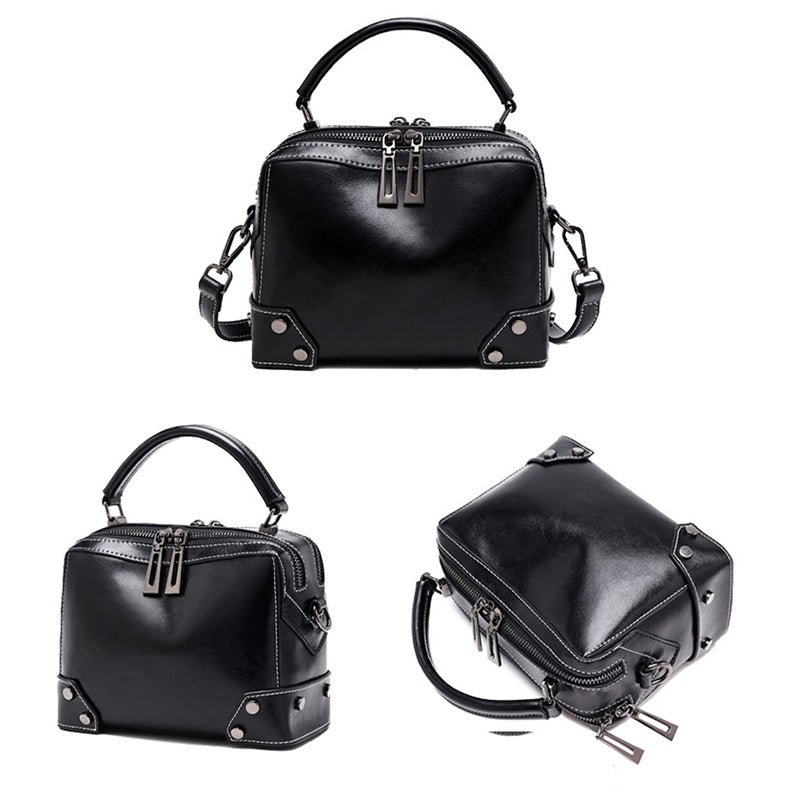 Top Grain Leather Crossbody Bag Women Natural Leather Shoulder Bag Vintage Style Leather Handbag Christmas Gift For Her SX6626