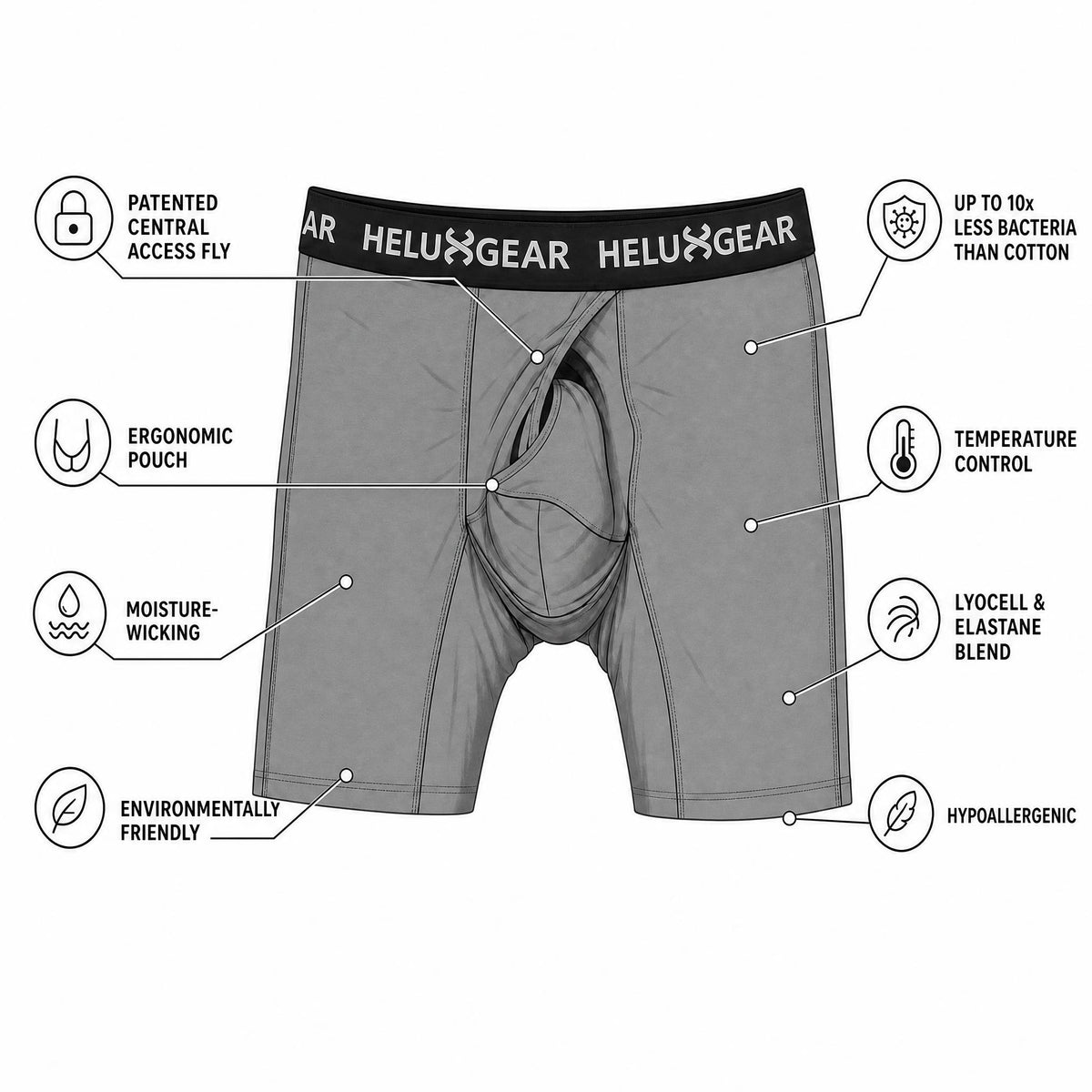 Navy Blue Microfiber Boxer Brief – 2nd Edition