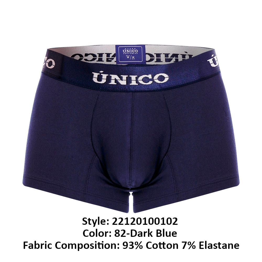 Mundo Unico Men's Underwear 22120100102 Profundo A22 Trunks Color 82-Dark Blue