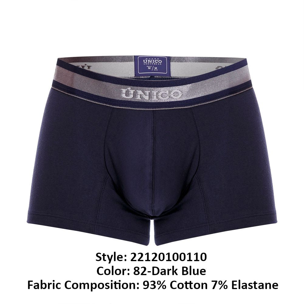 Mundo Unico Men's Underwear 22120100110 Cardenal A22 Trunks Color 82-Dark Blue