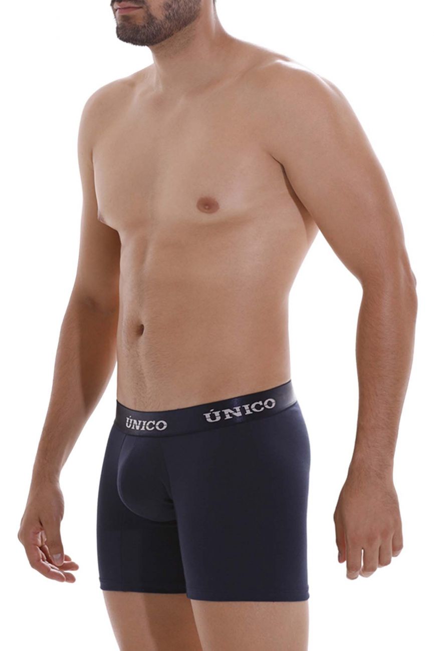 Mundo Unico Men's Underwear 22120100202 Profundo A22 Boxer Briefs Color 82-Dark Blue