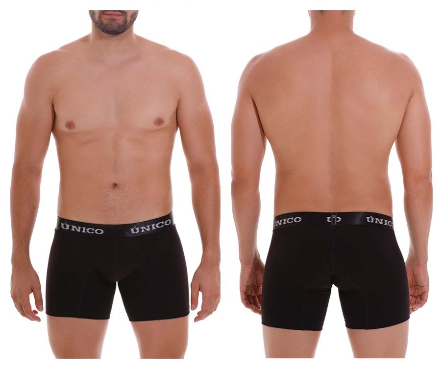 Mundo Unico Men's Underwear 22120100203 Intenso A22 Boxer Briefs Color 99-Black