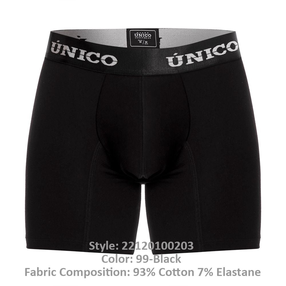 Mundo Unico Men's Underwear 22120100203 Intenso A22 Boxer Briefs Color 99-Black