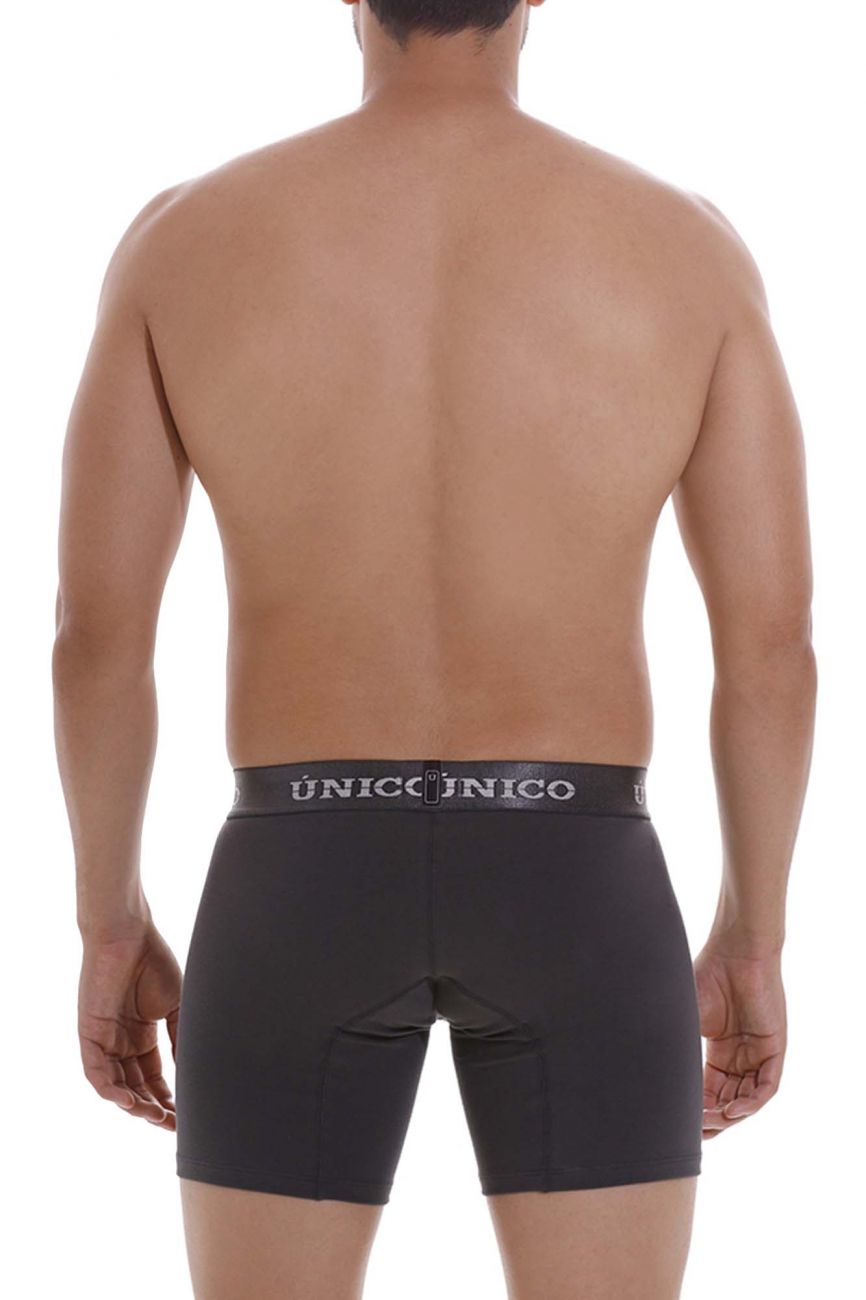 Mundo Unico Men's Underwear 22120100204 Asfalto A22 Boxer Briefs Color 96-Dark Gray