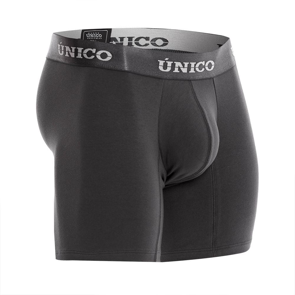 Mundo Unico Men's Underwear 22120100204 Asfalto A22 Boxer Briefs Color 96-Dark Gray