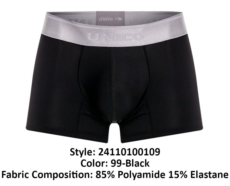 Mundo Unico Men's Underwear 24110100109 Argento Trunks Color 99-Black